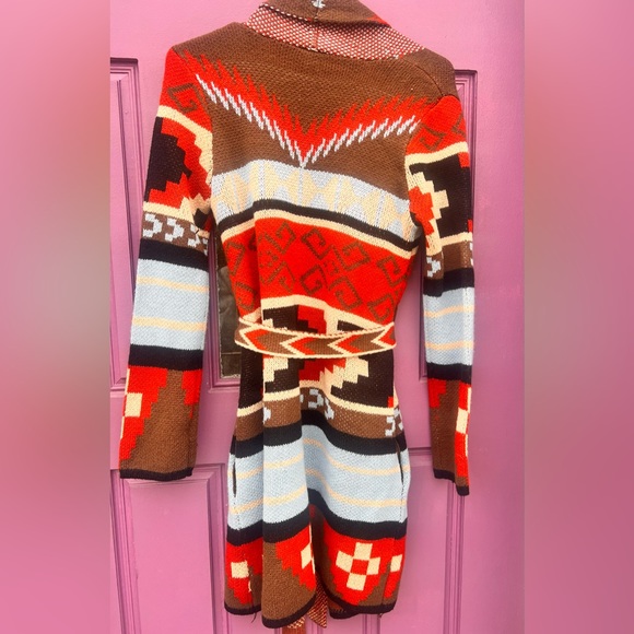 ANA Aztec wrap sweater size xs with belt - Picture 3 of 7